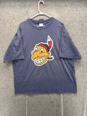 Cleveland Giants Shirt Mens XL Blue MLB Baseball Cooperstown Collection Graphic